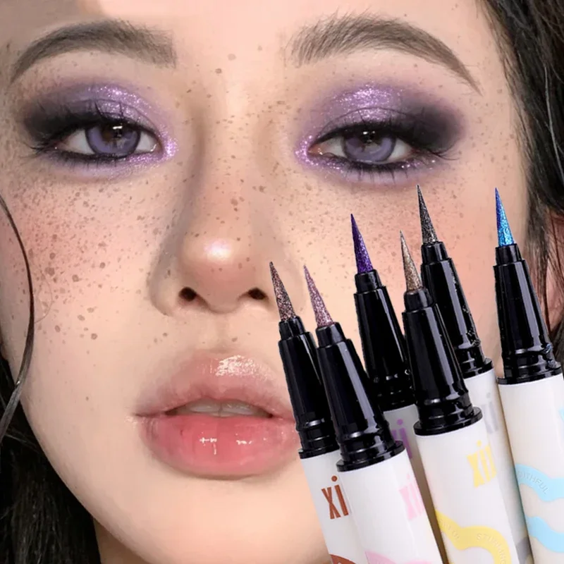 Waterproof Diamond Glitter Eyeliner Pencil Gold Purple Blue Long Lasting Shiny Eyeshadow Lying Silkworm Pen Eyes Makeup Cosmetic