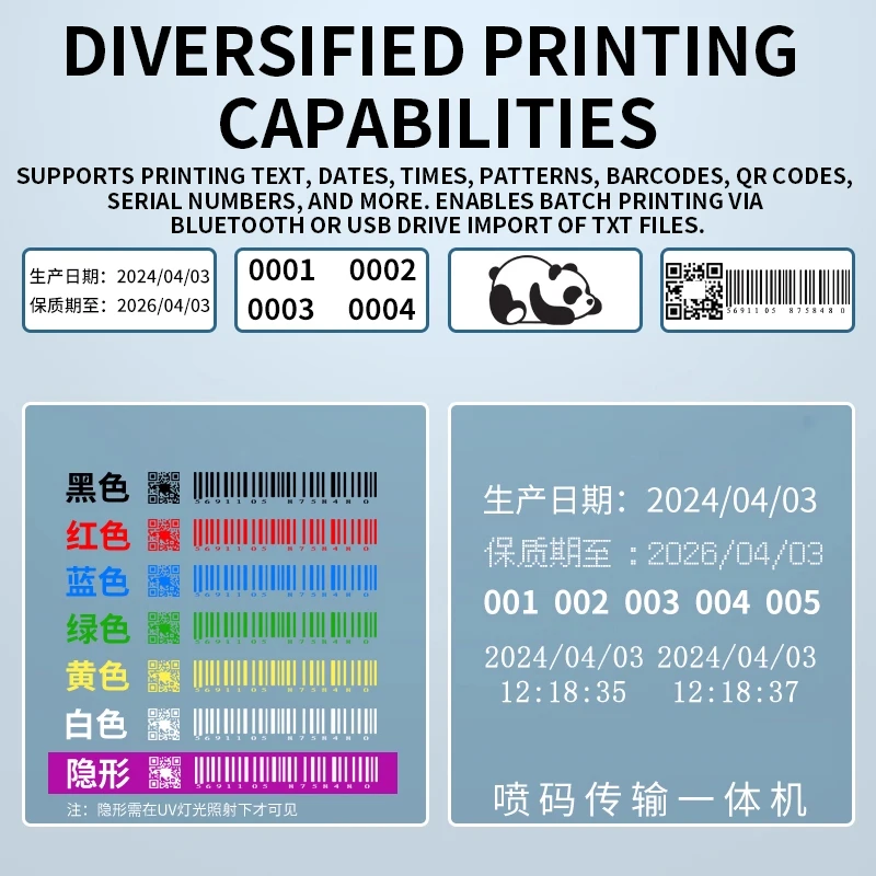 Compact Desktop Conveyor Belt Inkjet Printer Production Date Barcode QR Code Image Label Price Fully Automatic Coding Machine Pr