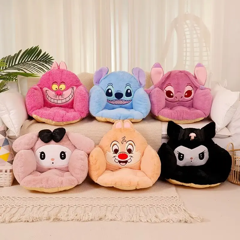 Warm Butt Sitting Cushion Japanese Style Seat Cushion Plush Stitch Angel My Melody Kuromi Cushion For Chair Autumn Winter