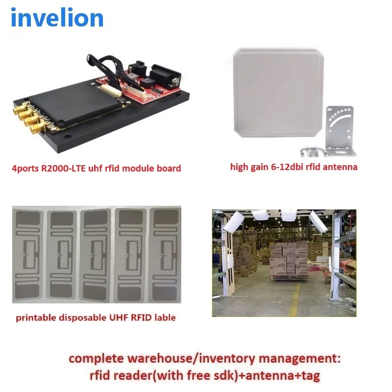 865-915Mhz Long Range RFID UHF Module Reader TTL Uart RJ45 EPC Gen2 Impinj R2000 4 Ports RFID UHF Raspberry Module Buffer Mode