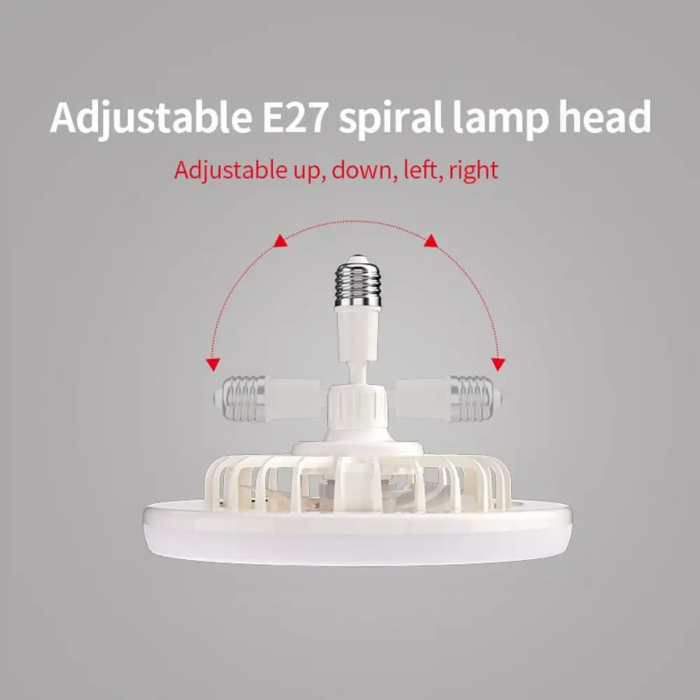 E27 Screw Ceiling Fan Light 2-in-1 Silent Ceiling Fan Lamp 3 Light Mode 30W Creative Lighting Fan Suitable for Living Room