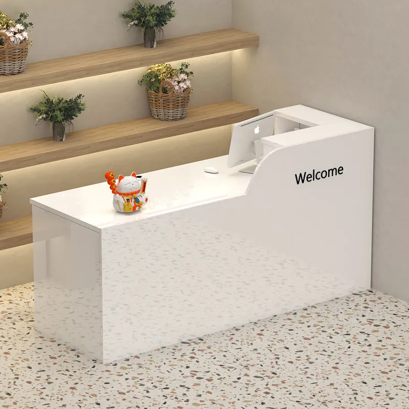 

Beauty Salon Reception Desk Supermarket Modern Luxury Reception Desk Infodesk Front Store Work Bancone Per Negozio Furniture