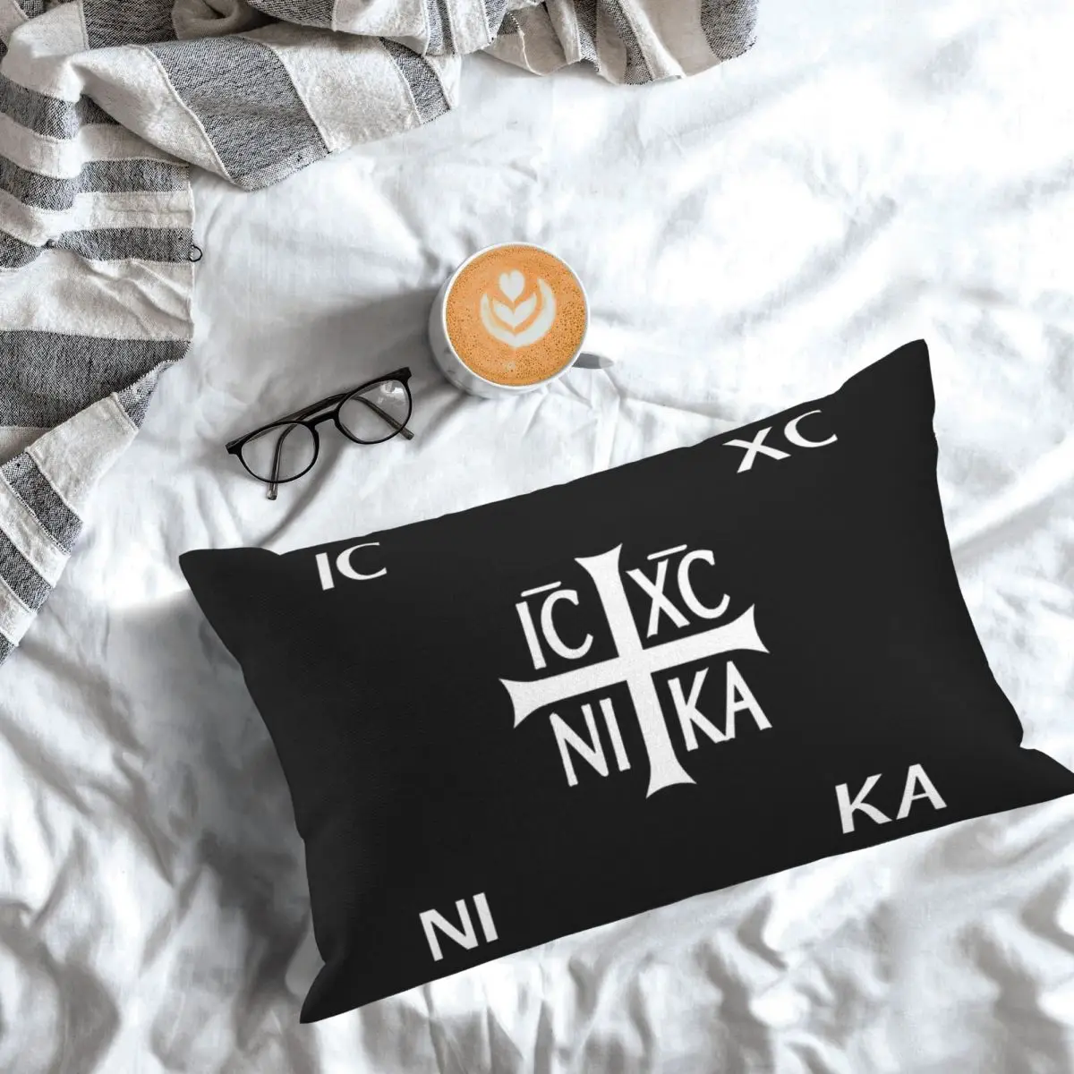 IC XC NIKA Cross Christian Orthodox Jesus Chris Rectangle Pillowcase Cushion Cover Decorative Bedroom Bed Home  Throw Pillow