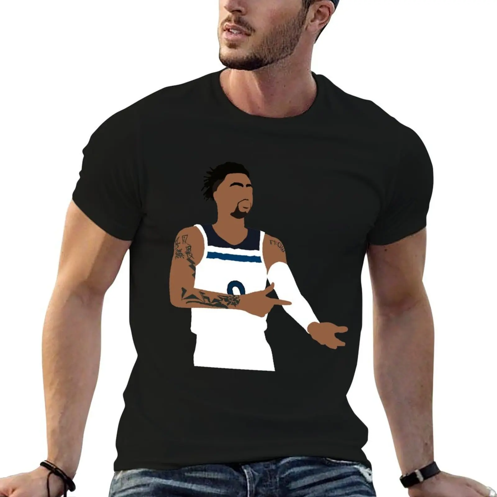 

D'Lo Ice In His Veins Timberwolves T-Shirt mens graphic t shirts t shirt man luxury cotton t shirt pack T-Shirt