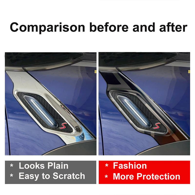 Car Fender Turn Signal Light Covers Stickers For MINI Cooper Countryman R60/Paceman R61 2011-2016 Exterior Auto Accessories