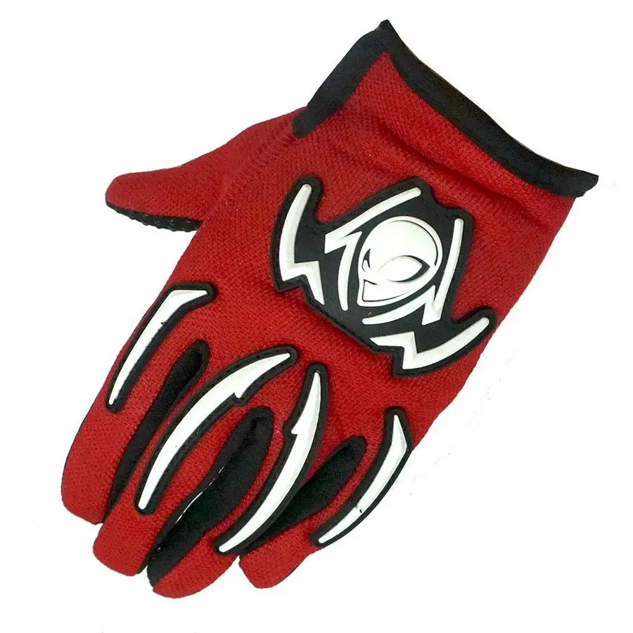 Casque de Motocross pour jeunes enfants, casque de moto, lunettes rouges requin MG, lot de gants rouges pour jeunes