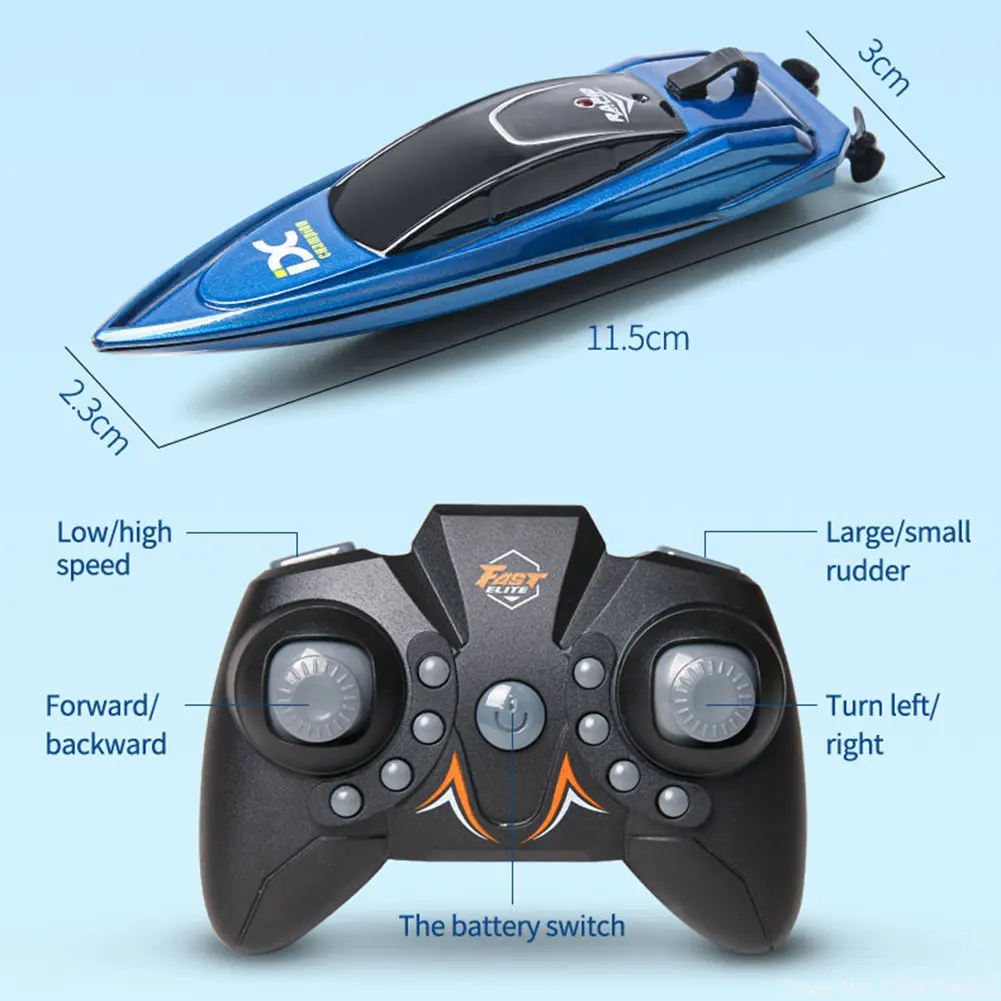 5km/h Mini RC Boat Radio Remote Controlled High Speed Ship LED Light Palm Boat Electric Summer Water Pool Toys Models Gifts