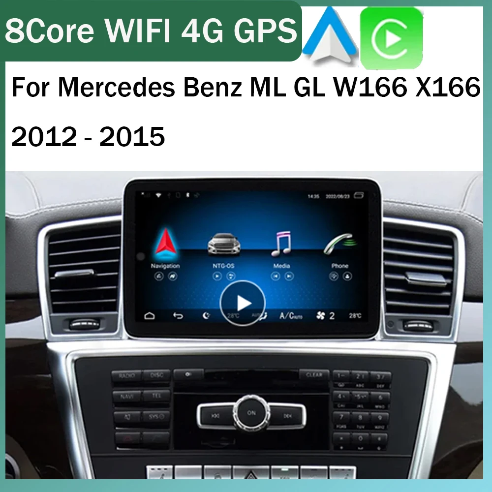 

For Mercedes Benz ML GL W166 X166 2012 - 2015 Android CarPlay 4G WIFI Car DVD Radio GPS Navigation Multimedia Player HD Screen