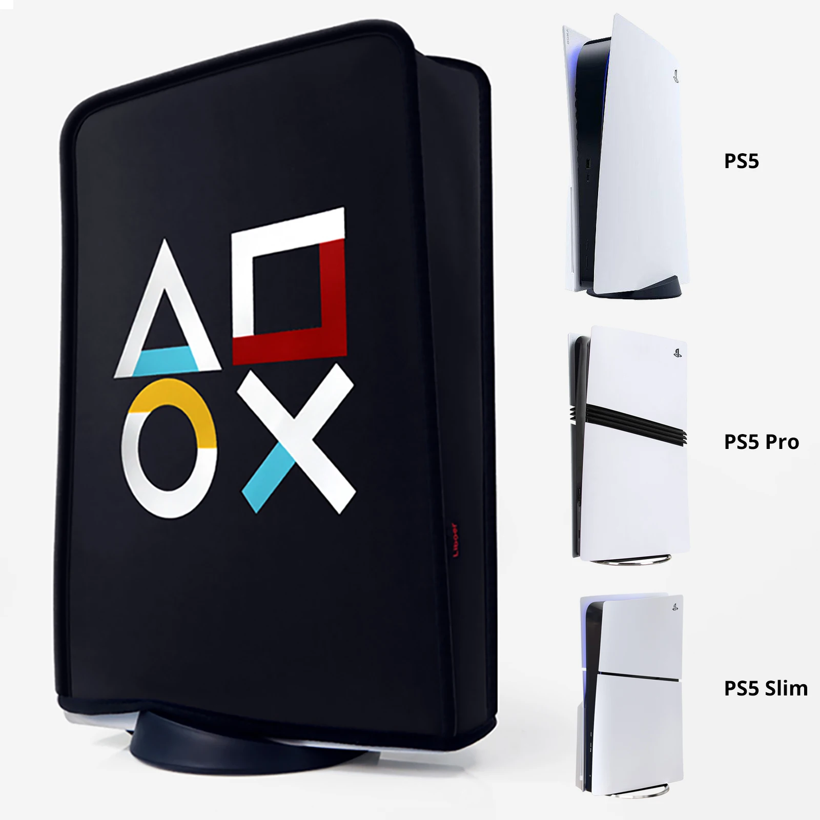 

Vertical Dustproof Cover for PS5/PS5 Pro/PS5 Slim Compatible with Disc and Digital Edition Soft Water-Resistant Thick Material