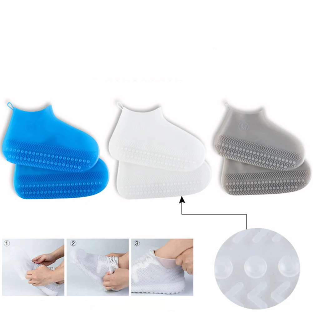 

Waterproof Shoe Cover Rain Boot Shoes Mens Protection Outdoor Overshoes Reusable Silicone AntiSlip Dust Mud Splash Protector