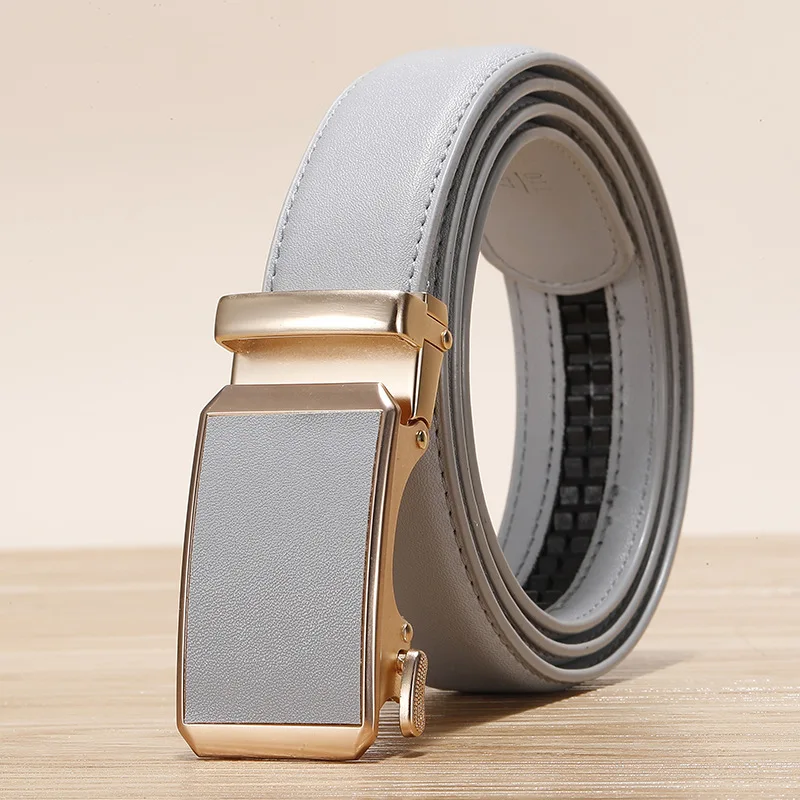Damen- und Herren-PU-Ledergürtel für Frauen, lässiger Allround-Gürtel, verstellbare Damengürtel, Designer-Gürtel mit automatischer Schnalle für Männer. – Detail 2