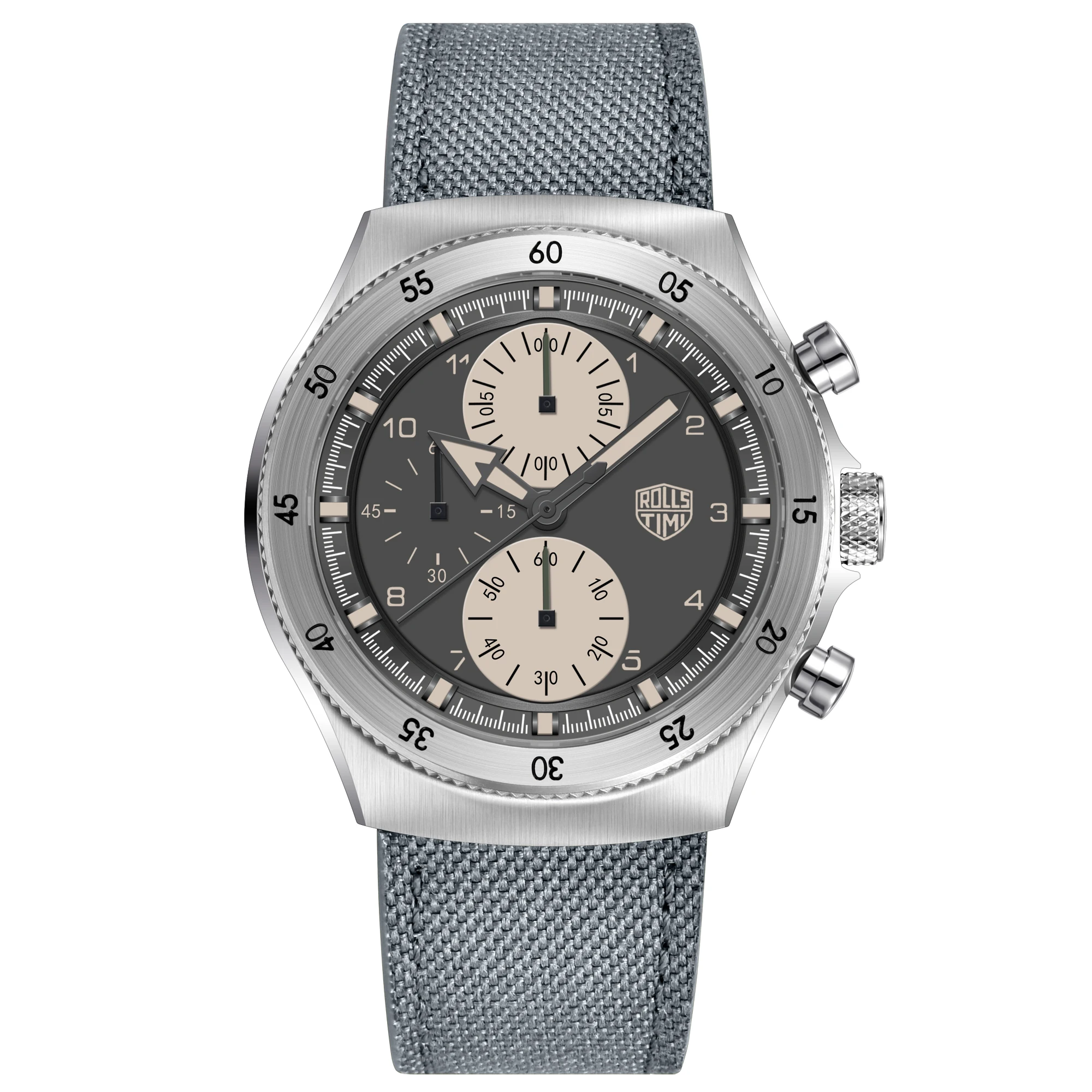 2025 جديد Rollstimi ساعات رجالي مقاوم للماء ساعة كوارتز بكرونوغراف للرجال هدية الياقوت مرآة الفولاذ المقاوم للصدأ ساعة اليد