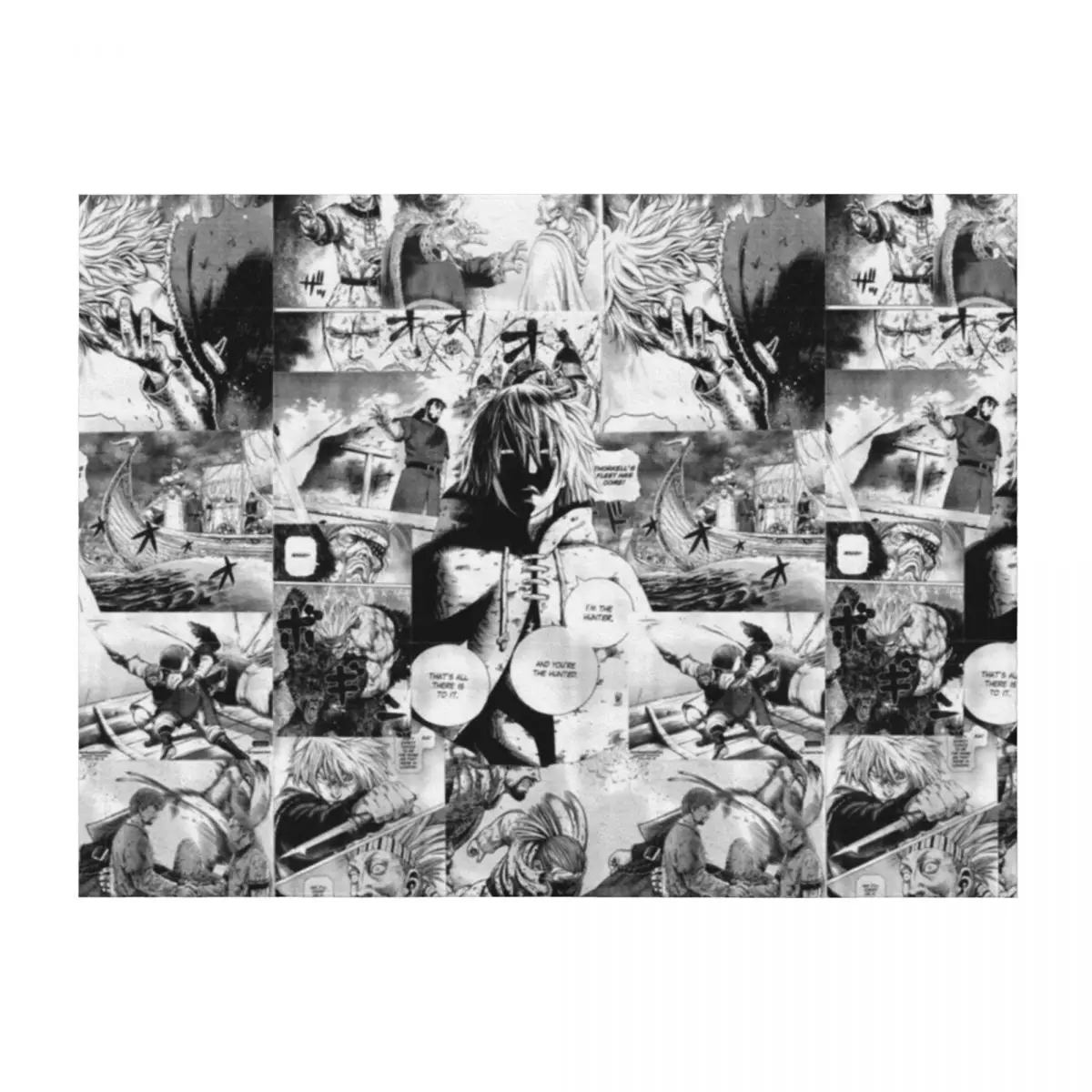Vinland Saga Manga Collage Throw Blanket warm for winter Sofa Throw Decorative Throw Soft Plush Plaid Blankets