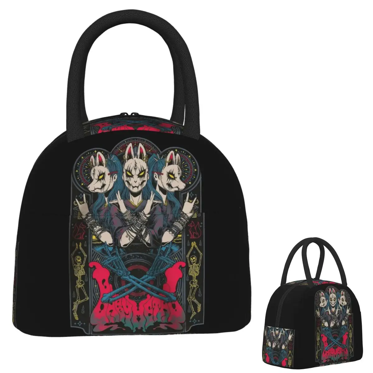 

Сумки для обеда Babymetal Tour, изолированная коробка для бенто, портативная сумка для обеда, многоразовые сумки для пикника, сумка-холодильник для женщин и детей