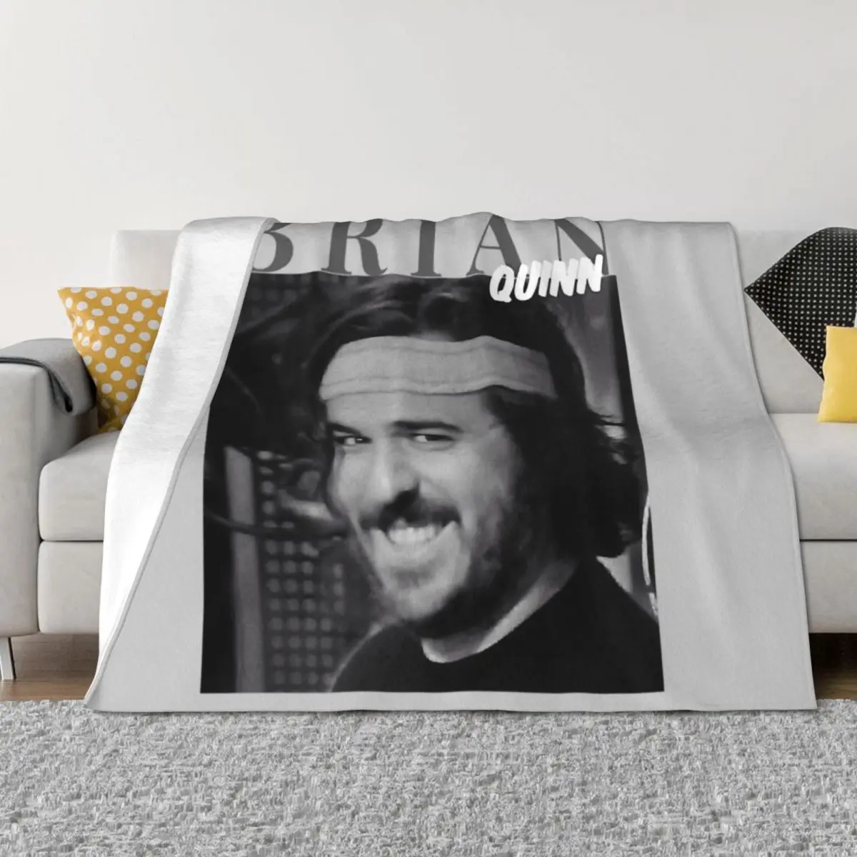

Brian Quinn Throw Blanket Beach Designers Single Plaid on the sofa Blankets