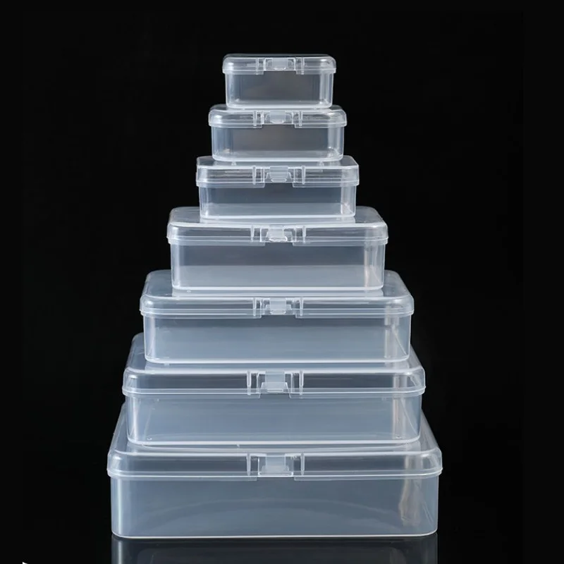 12 stücke Kunststoff Box Rechteckige Box Transluzente Box Verpackung Box Lagerung Box Staubdicht Solide Starke Schmuck Lagerung Fall Container
