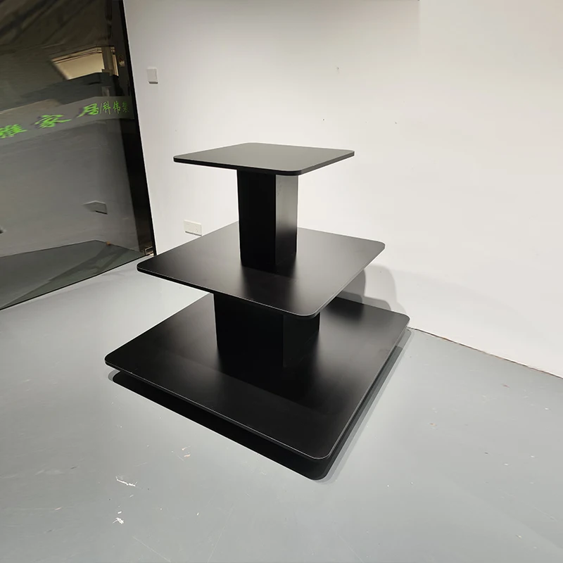 KEWAY Customized Wholesales 3 Tier Square Display Table Retail Store MDF Wooden Display for Retail Stores