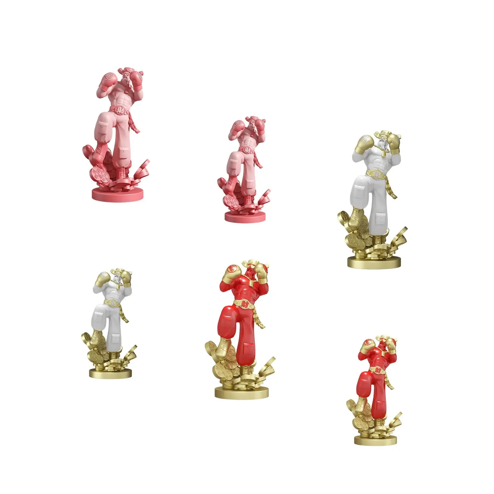 

God of Wealth Statue Resin Modern Collectible Decorative Figurine Desktop Ornament for Shop Entrance Desk Shelf Fireplace