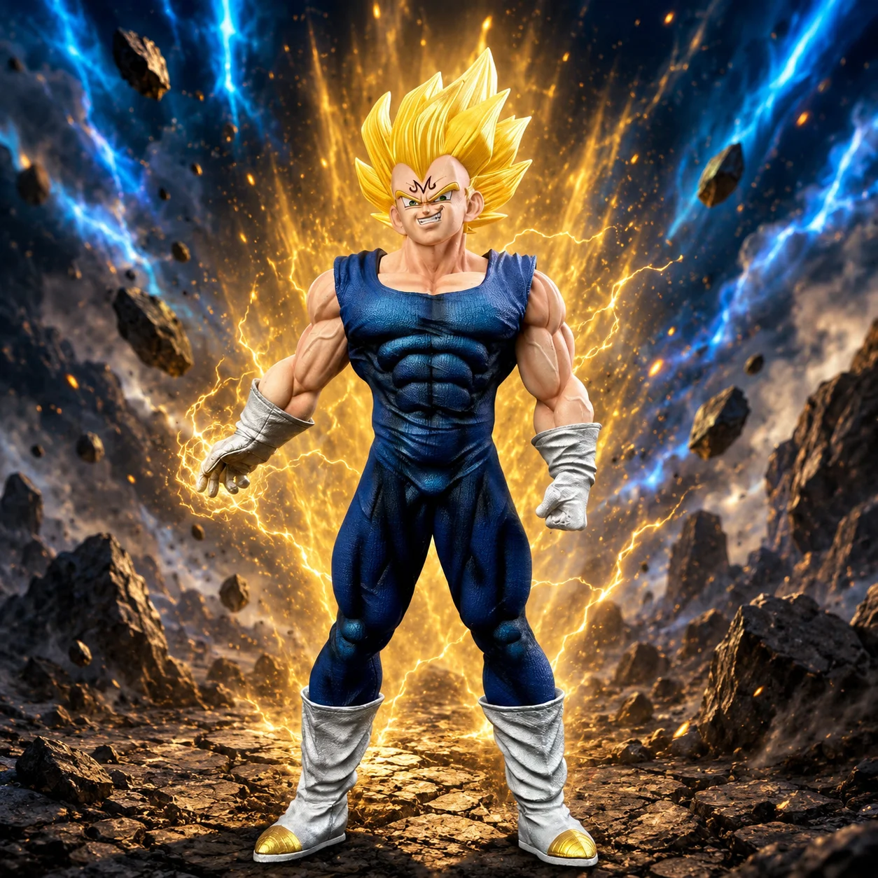 Dragon Ball Vegeta IV Anime Actionfigur Modell Statue Desktop-Ornament Sammlerstück Kleines Geschenk Halloween Weihnachten Valentinstag Geschenkdekoration