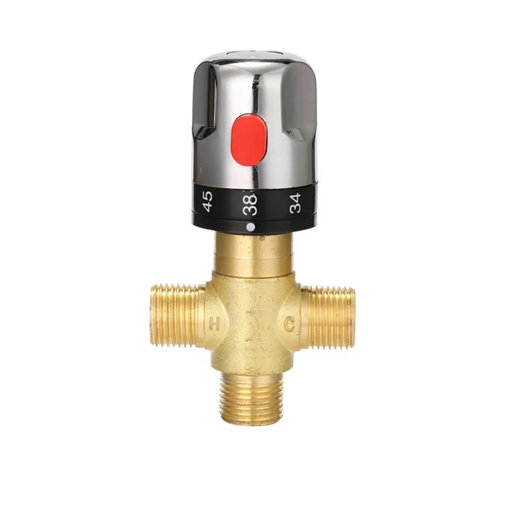 Brass Thermostatic Mixing Valve Standard 1/2 Bathroom Accessories Replacement Thermostatic Cartridge Valve for Mixer Faucet view 6