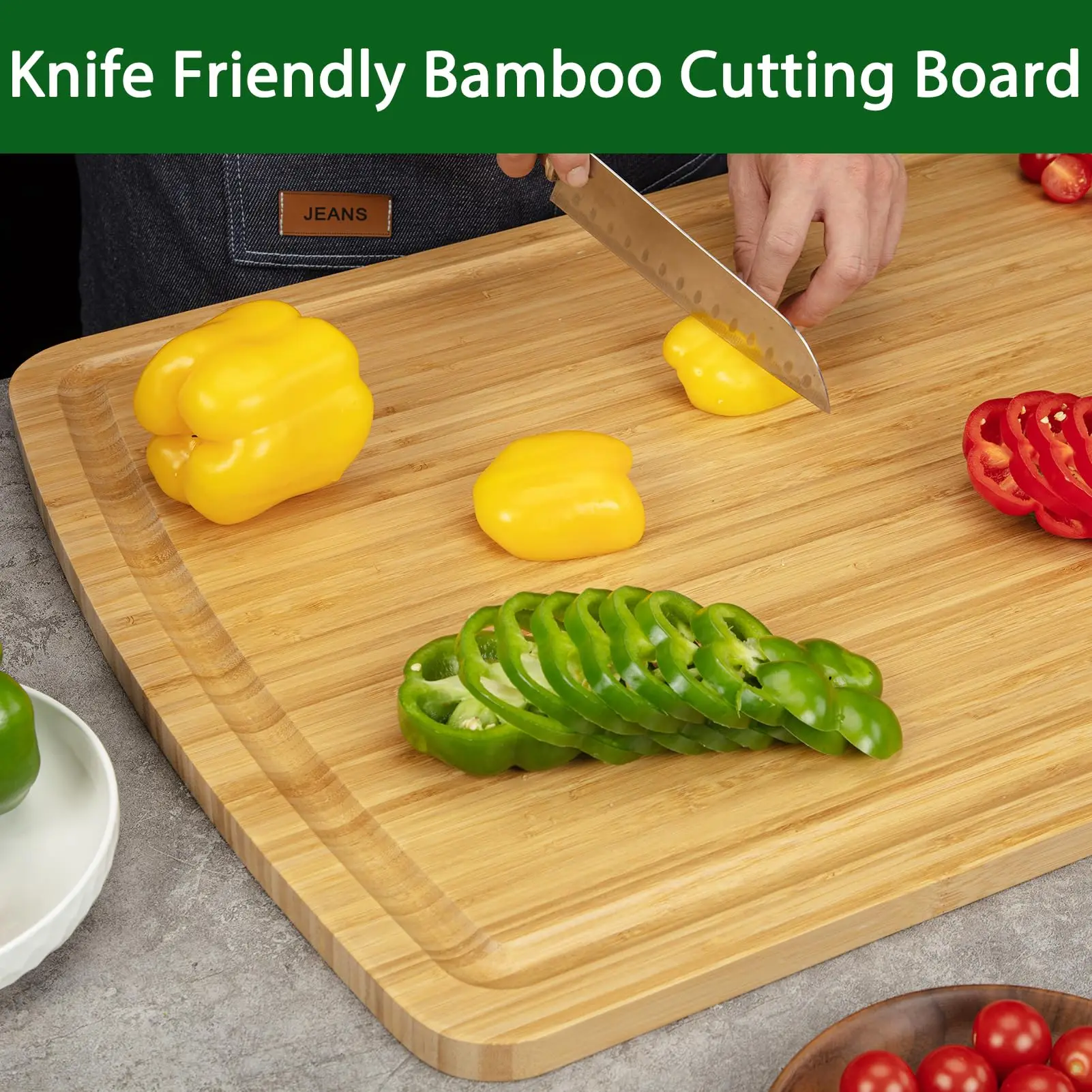 Extra Large Bamboo Cutting Board 6