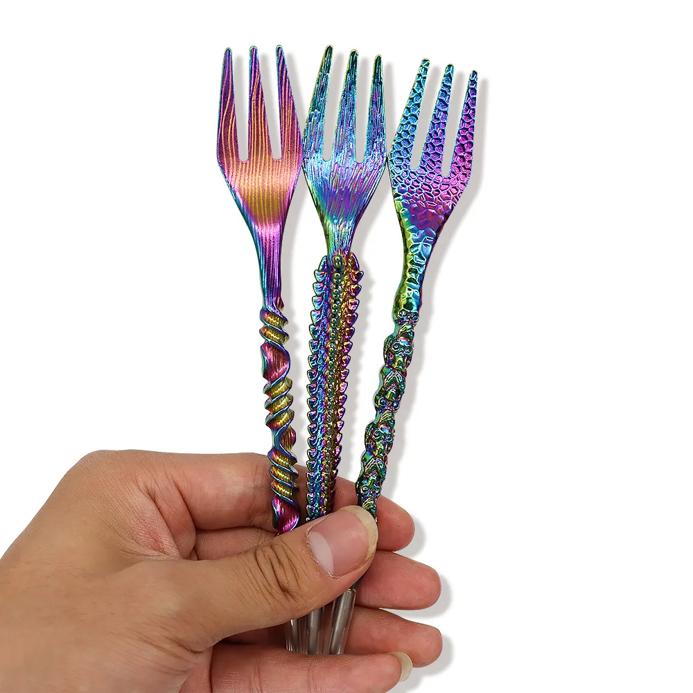 2in1 Plating Hookah Shisha Fork with Tin Foil Punch Needle Vintage Textured Handle Fruit Fork Chicha Narguile Smoking Tool Acces