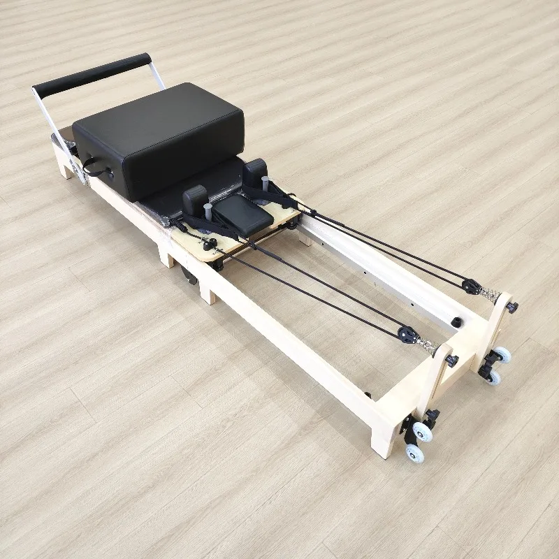 

YTYIN Home Foldable Pilates Training Fitness Exercise Stretch Equipment Machine Wood Pilates Reformers