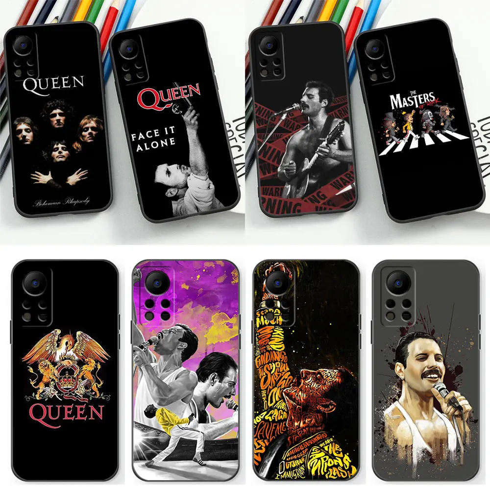 Freddie Mercury Queen band Case For Infinix HOT 30 30I 20 20S 20I 12 12I 11 11S 10 10S 10I PLAY Tecno Smart 8 6 5 Pop6 Pro Cover