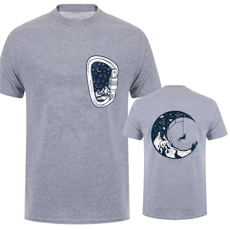 Tシャツ 夏 カジュアル Tシャツ マウンテン ダブレックス プリント ラウンドネック 半袖 Y2k トップス ロッククライミング ウェア