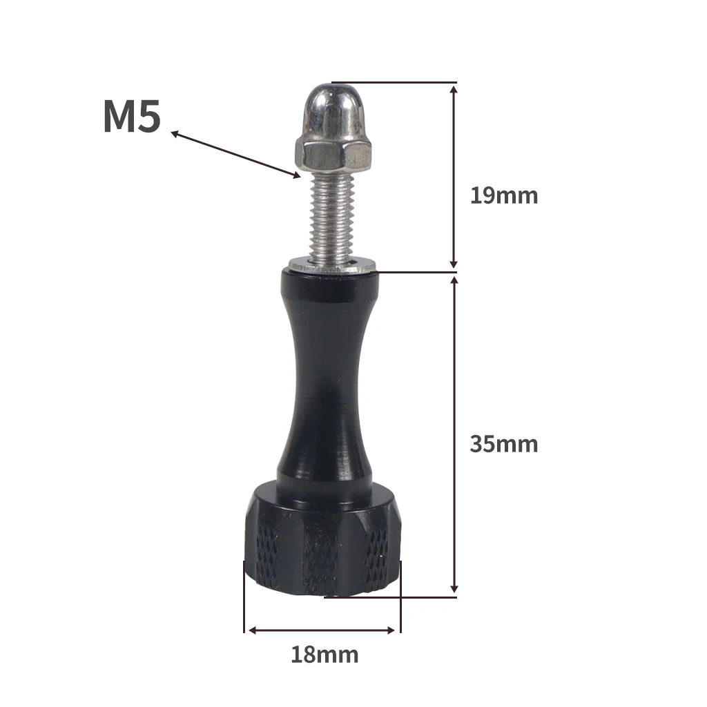 10 Stück Aluminium-Daumenknopf-Schrauben für GoPro-Zubehör, Einbeinstativ, Haltegriff, Stick-Montage, M5, kurze lange Stativ-Adapterschraube – Detail 27