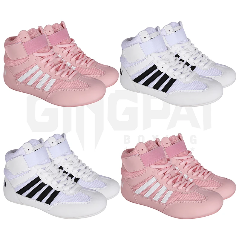 Botas de lucha antideslizantes profesionales para hombre y mujer, zapatos de boxeo de 5 colores, zapatillas deportivas transpirables para parejas