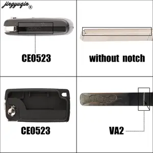 Jingyuqin 2/3 Nút Peugeot 207 307 308 407 607 807 Dành cho Citroen C2 C3 C5 C5 Trường hợp tự động Khóa từ xa VA2/HU83 CE0523 CE0536 12 Bán hàng chính Roda Citroen C3 - №4