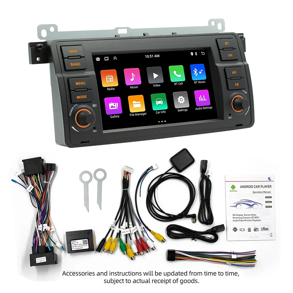 7'' DSP AI 1G+32G Android 13 CarPlay Android Auto Radio For BMW E46 M3 318/320/325/330/335 4G Car Multimedia GPS 2din Autoradio