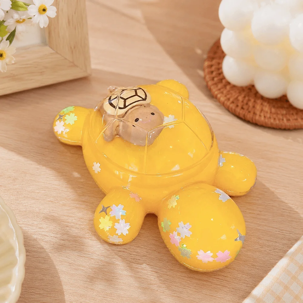 

Creative Cartoon Turtle Flash Flowing Sand Lovely Miniature Tortoise Statue Mini Cute Mini Turtle Ornament Tabletop Ornaments
