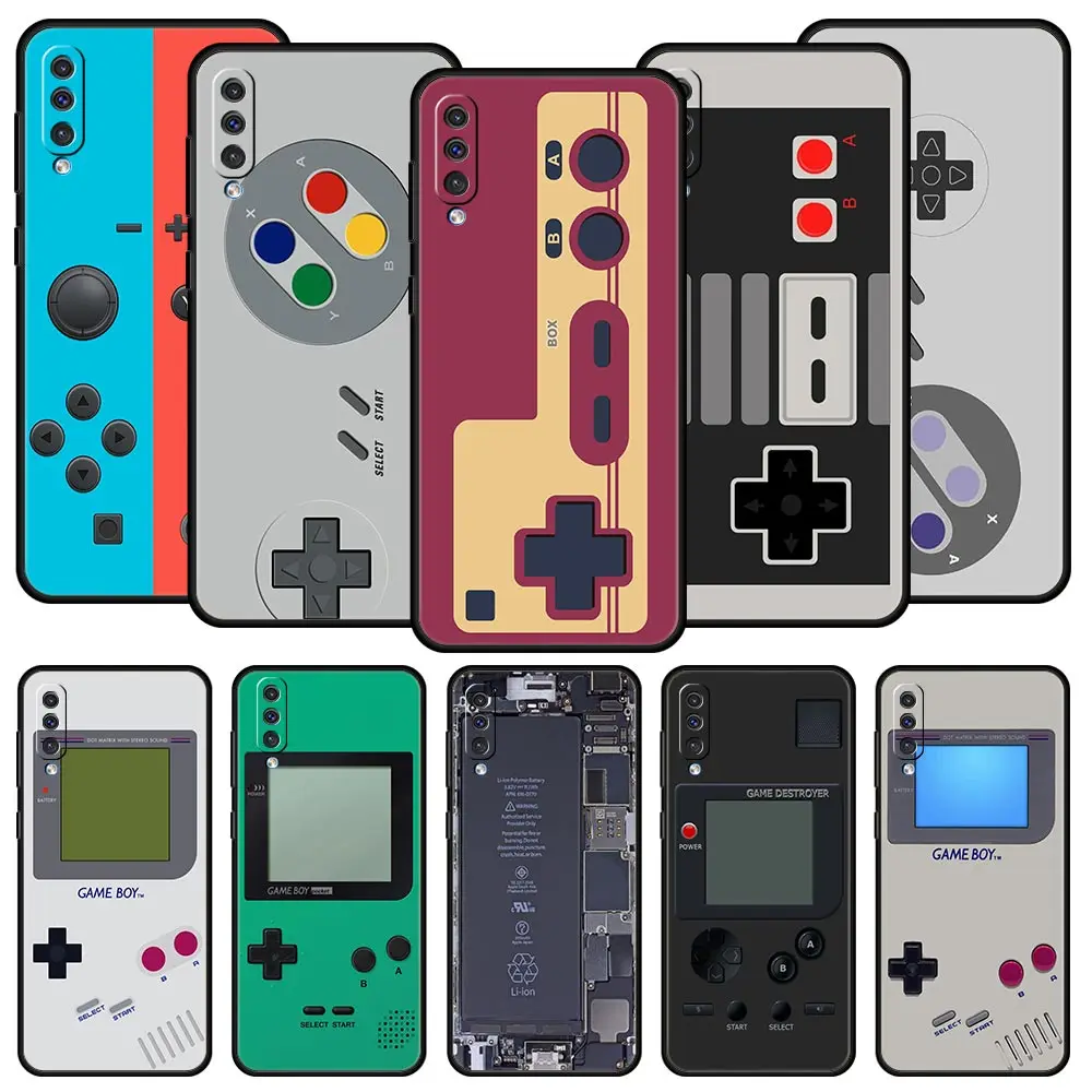 Video Game Boy Vintage GamePad Case For Samsung A54 A52 A14 A50 A70 A10 A30 A40 A20S A20E A02S A12 A22 A34 A42 A32 5G A04s Cover