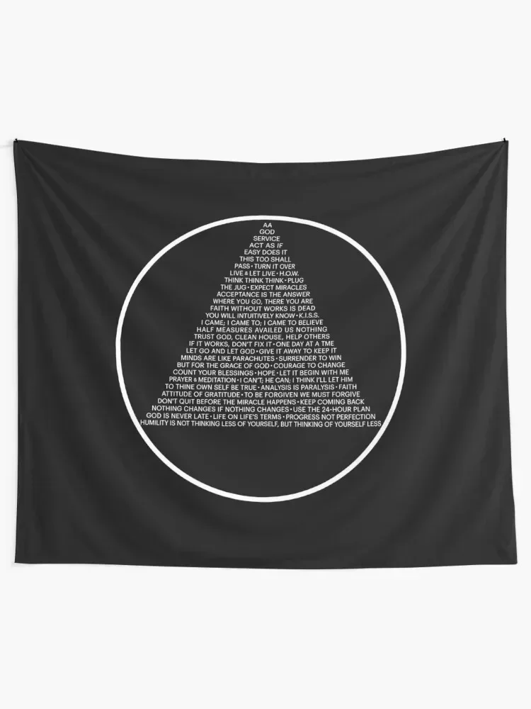 Alcoholics Anonymous Symbol in Slogans (A.A.) Tapestry On The Wall Bedroom Decoration Tapestry