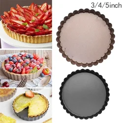 2/4/8/10pcs Round Tart Quiche Flan Pan Molds 8/10/12cm Pie Pizza Cake Mold Removable Loose Bottom Bakeware Muffin Baking Tools