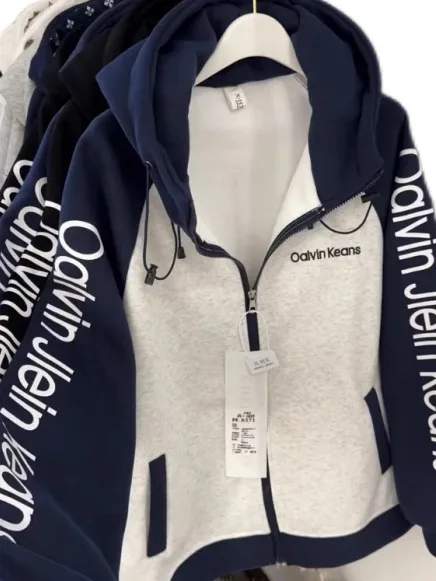 

Ретро-кардиган в гонконгском стиле с цветными блоками и надписями, женская свободная толстовка-худи в университетском стиле, весна-осень-зима, повседневная