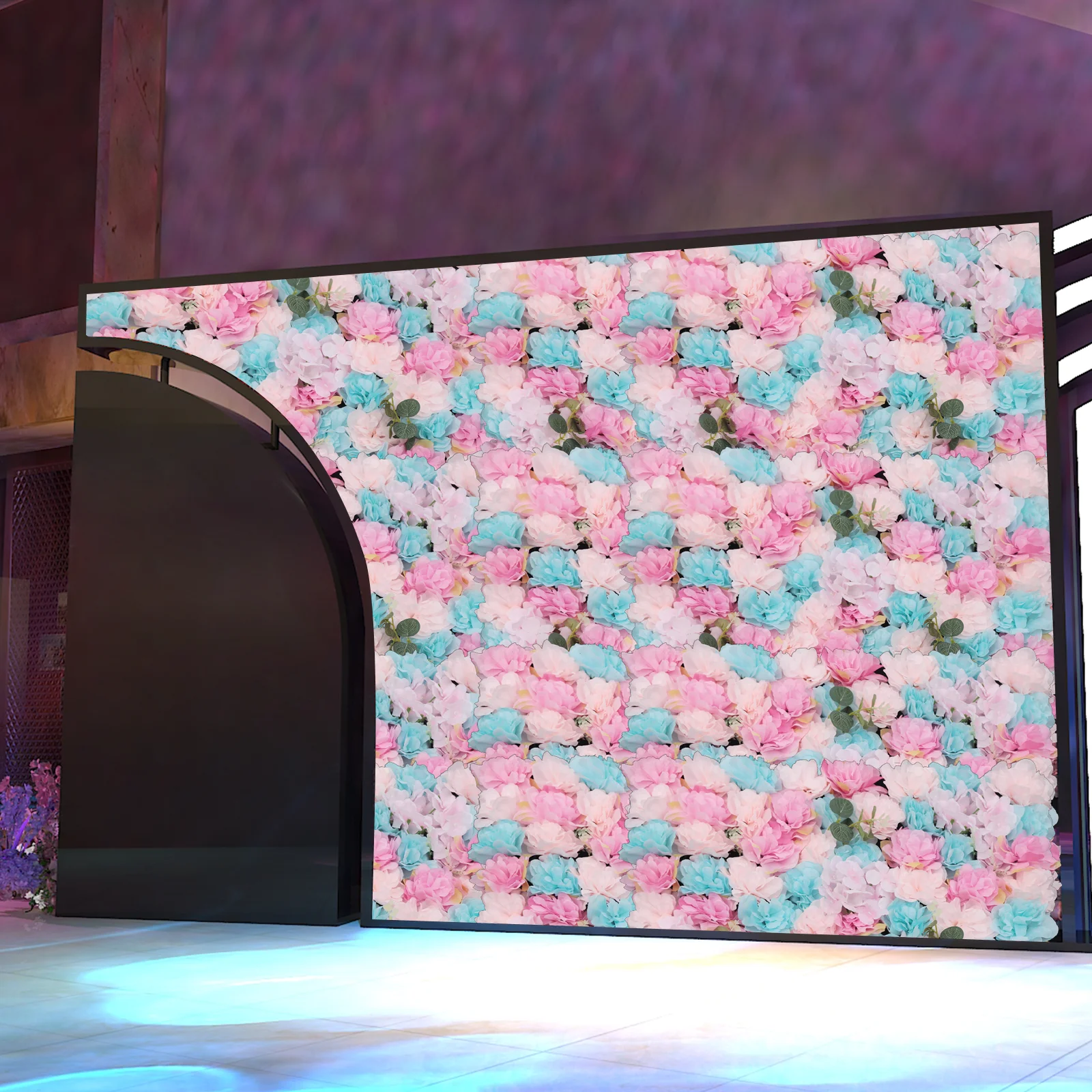 

Настенные панели с искусственными цветами, набор из 12 шелковых цветочных фонов, украшение для свадебной вечеринки, фон для фотостудии, красочный декор стен