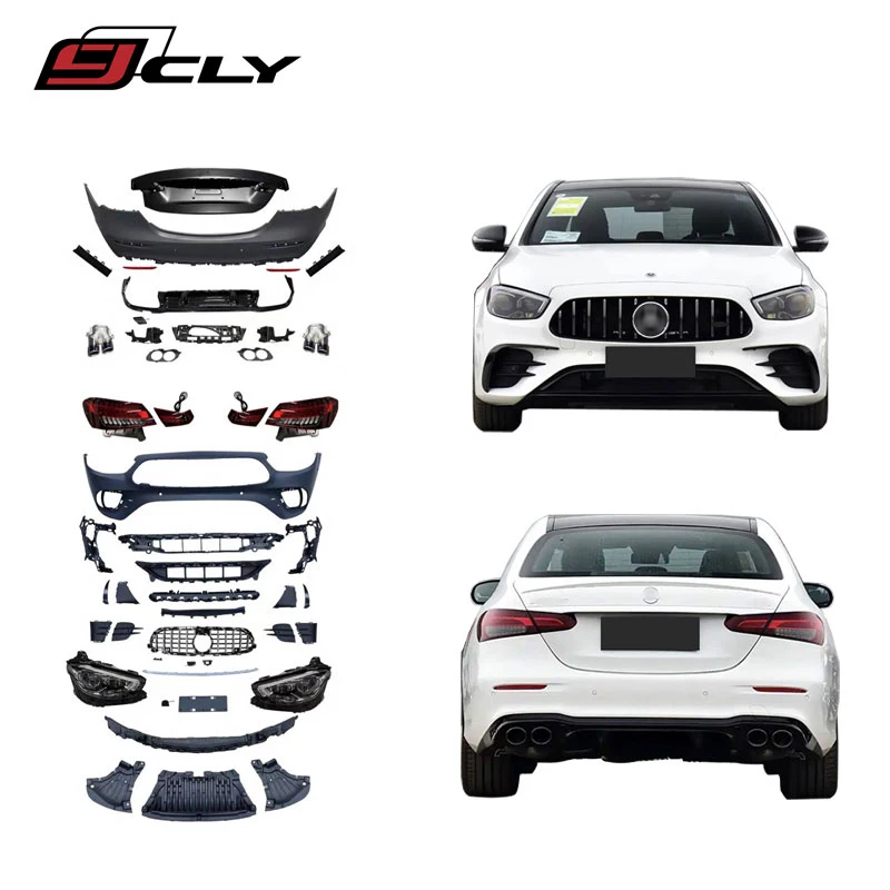 

Old To New E53 Body Kit For E Class 2017-2020 Upgrade 2021-2023 E53 AMG Body Kit Front Bumper Hood Fender Headlight