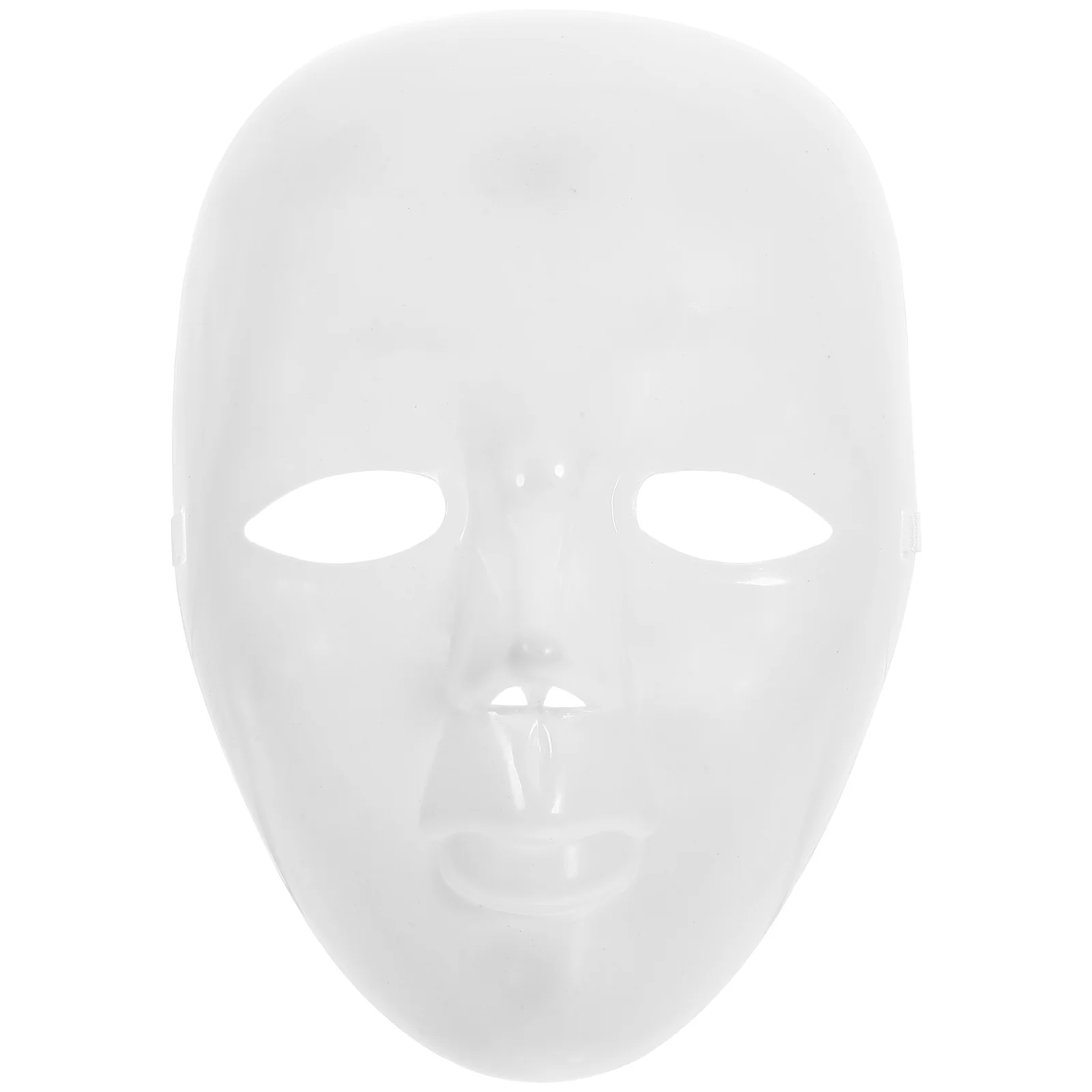 

Masquerade Face Mask Halloween Costumes Party Fluffy Carnival Mask- White Full Female Pp Props