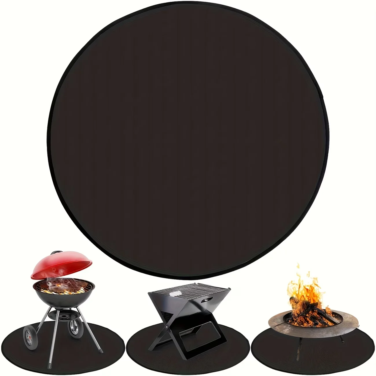 Fire Pit Mat | Stove Fire Mat, Retardant,Heat Resistant Ember Mat and Grill Mat,Double-sided Silicone Fire Pit Mat,Fireproof Mat