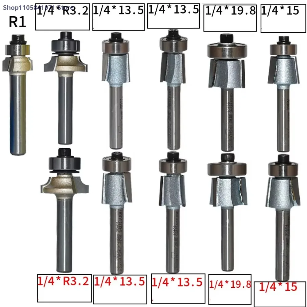 Edge Banding Corner Rounding Router Bit with Ball Bearing for PVC Trimming Woodworking Tool Durable