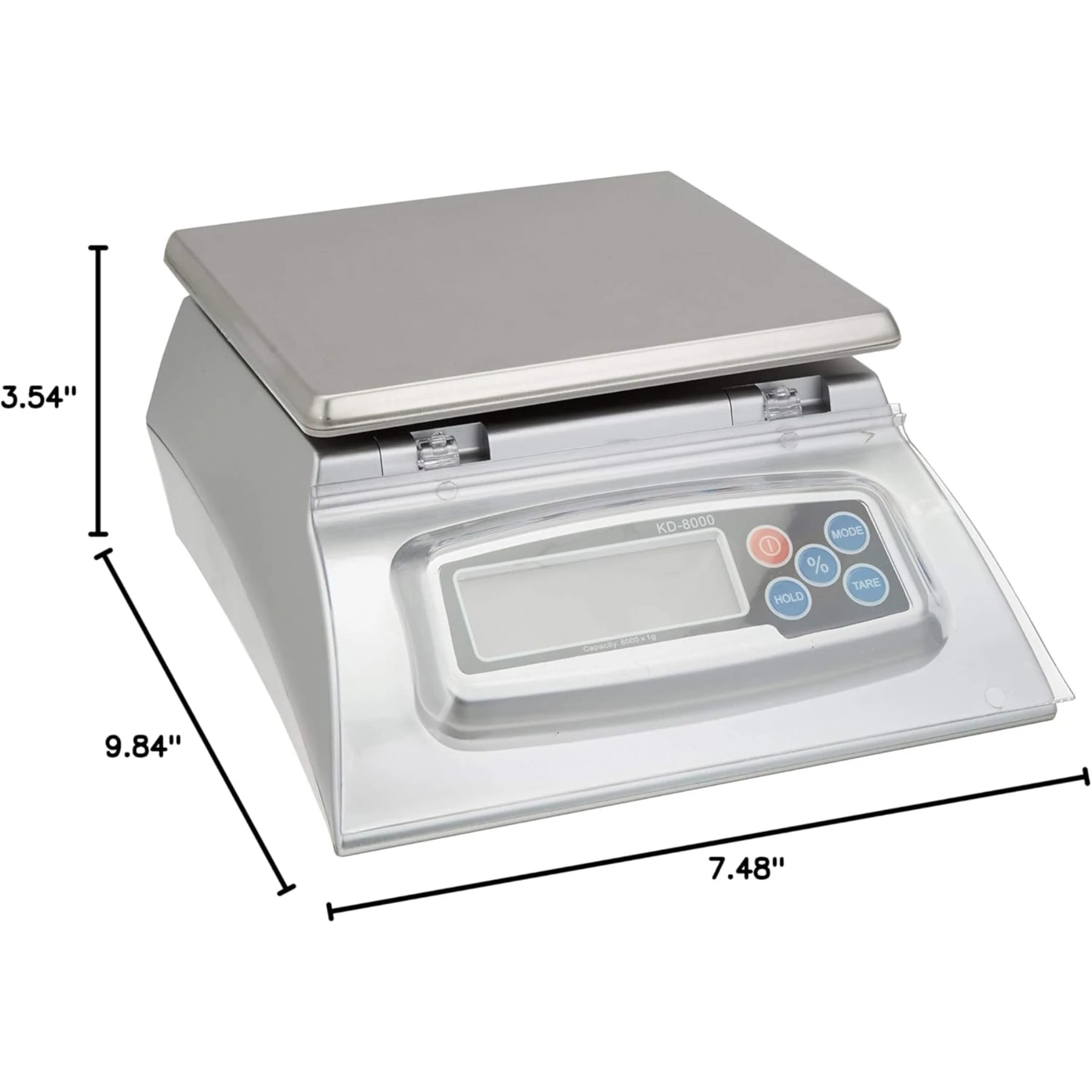 Math Kitchen Scale by  KD8000 , Silver