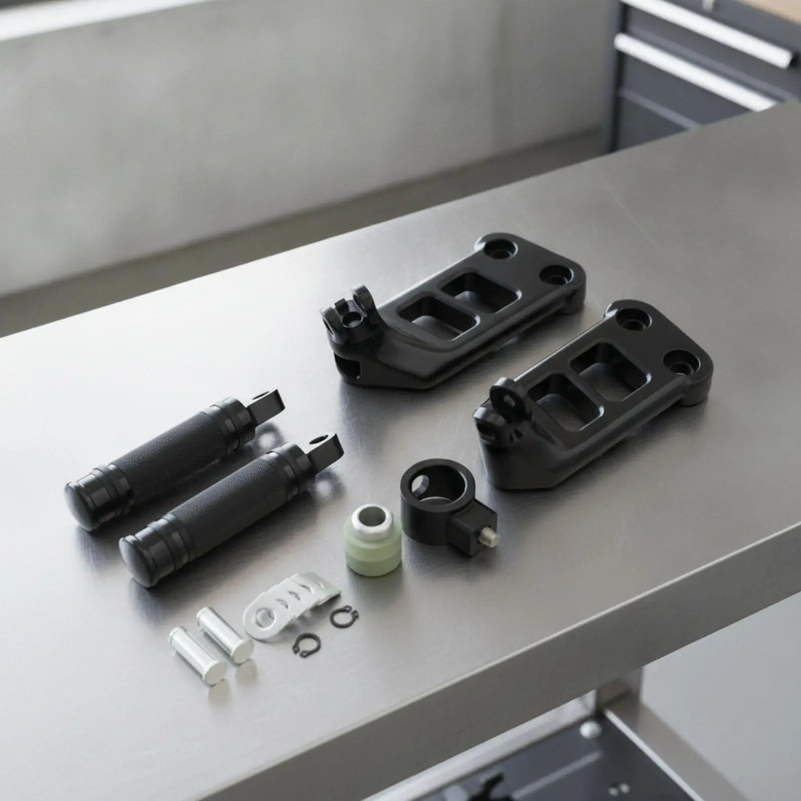 Harleymotorcycle Night Rod Special Footpeg Mount Rear VRSCDX Footpeg Mounting Bracket Kit Custom Grippy for Garage Builders