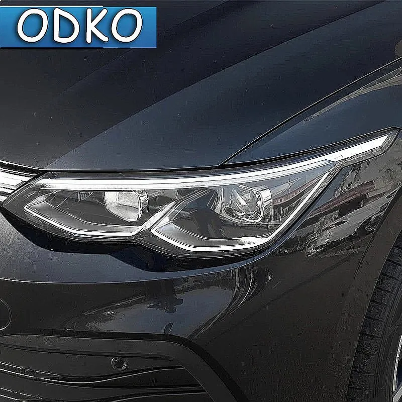 For Volkswagen VW Golf 8 MK8 R Line GTI 2020 2021 Car Headlight Tint Smoked Black Protective Film Transparent TPU Sticker - view 2