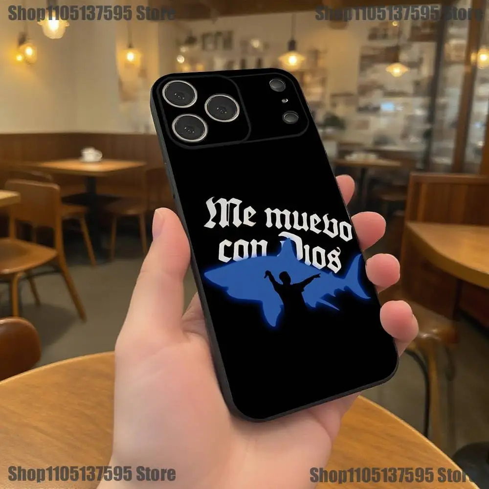 حافظة هاتف Cruz Cafune Me Muevo Con Dios لهاتف iPhone 17,16,15,14,13,12,11,Pro,XS,Max,XR,Plus,E,SE4,غطاء ناعم أسود صغير