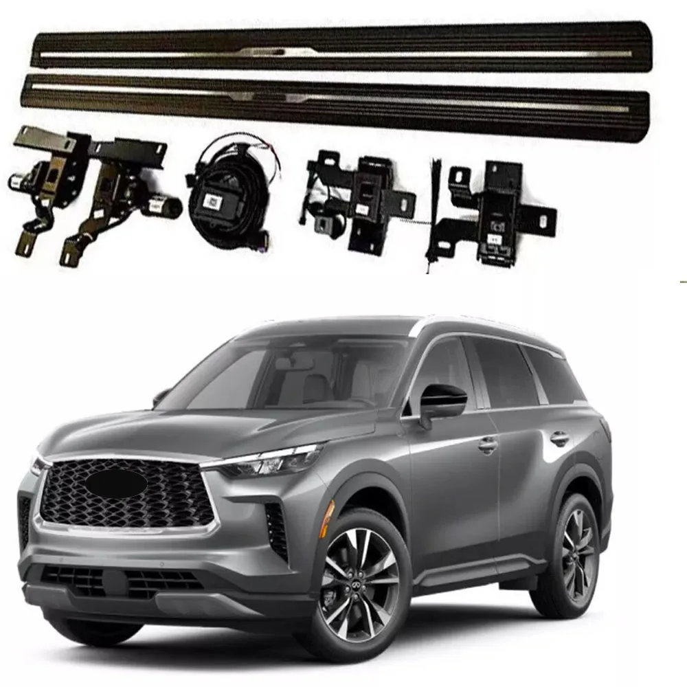 Black Power Deployable Electric Running Board Fits for Infiniti QX60 2022-2024