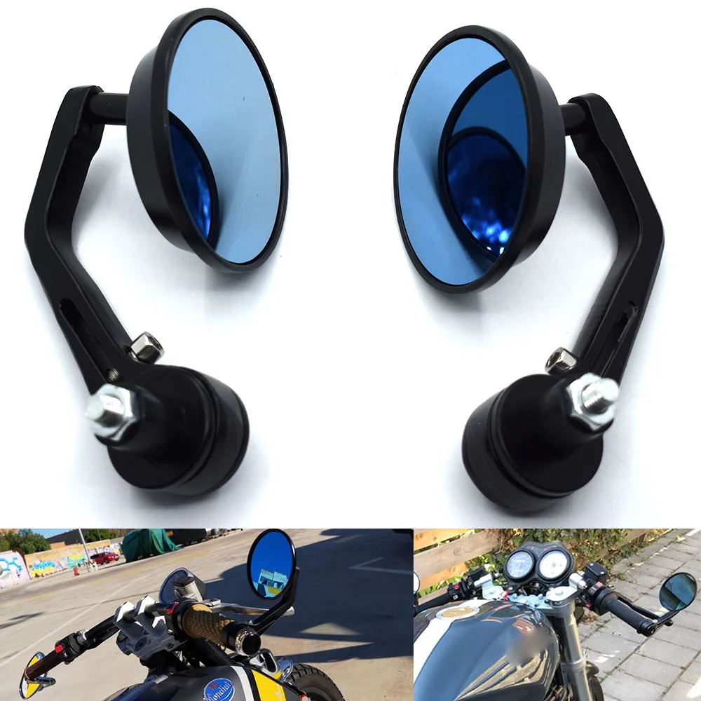 Universal 7/8 22mm Handle bar mirror Motorcycle rear view mirror For Kawasaki Z750S Z1000SX Ninja 250 300 400 500R 650 650R 1000