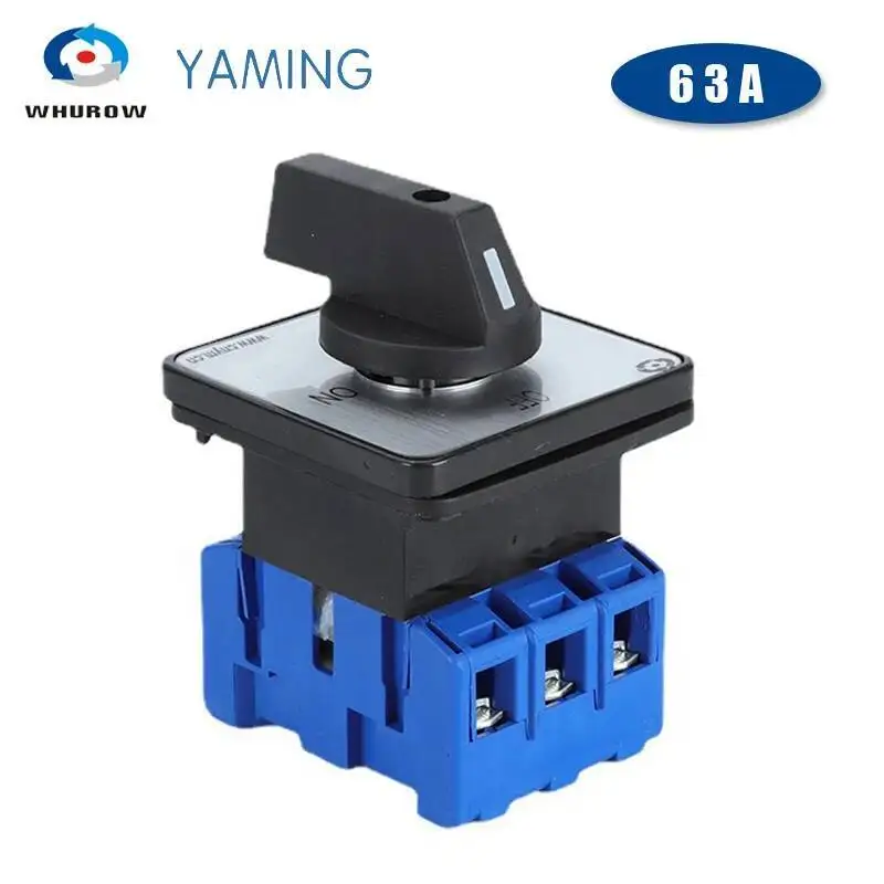 YMD11-63T On Off 690V 63A srebrny kontakt 3 fazy 3P przełącznik obrotowy wyboru krzywki przerywacz izolator rozłącznik